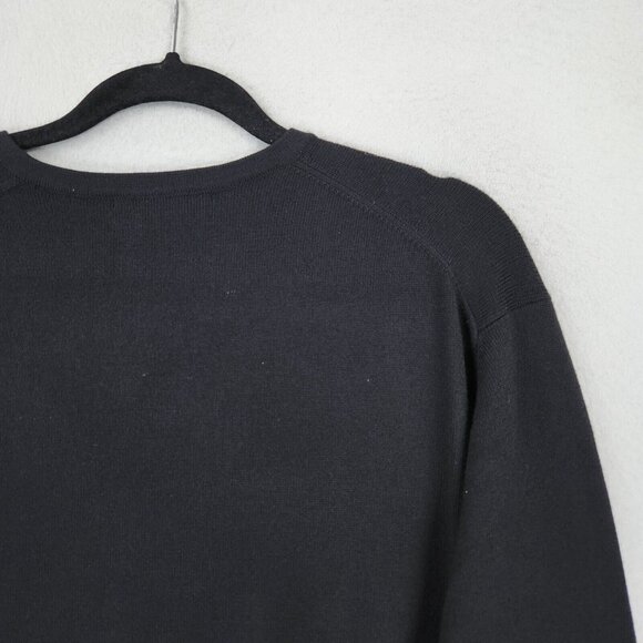Brooks Brothers Sweater Men Extra Large Black Merino Wool Blend Stretch Pullover - Picture 9 of 9